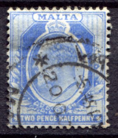 МАЛЬТА 1904-14гг. GB# 53 / 2 1/2d. / USED F-VF