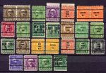 США • XX век • набор 25 марок с предгашениями • Used F-VF