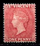 Сент-Винсент 1861 г. • Gb# 1 • 1 d. • Королева Виктория • стандарт • MNH OG VF ( кат. - £50 )