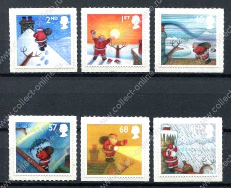 ВЕЛИКОБРИТАНИЯ 2004г. GB#  / РОЖДЕСТВО / MNH OG VF / САМОКЛЕЙКИ