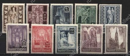 АВСТРИЯ 1946г. SC# B189-98 / АРХИТЕКТУРА / MNH OG VF