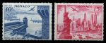 МОНАКО 1947г. SC# C19-20 / 10,15fr.. / MNH OG XF / АРХИТЕКТУРА АВИАЦИЯ