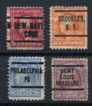 США • XX век • набор 4 стариные марки с предгашениями • Used F-VF