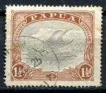 ПАПУА 1916-31гг. GB# 95 / 1 1/2 d. ЛАКАТОИ / USED VF / ПАРУСА