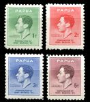 ПАПУА 1937г. GB# 154-7 / КОРОНАЦИЯ ГЕОРГА VI / MH OG VF / ПАРУСА / ОМНИБУС