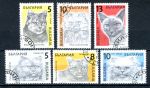 Болгария 1989г. SC# 3510-15 • кошки • Used(ФГ)/** VF / фауна