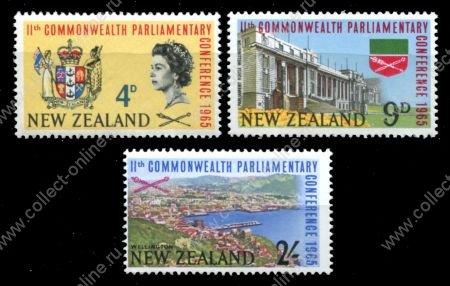 Новая Зеландия 1965г. SC# 375-7 • 11-я конференция парламентов стран Содружества • MNH OG XF / полн. серия