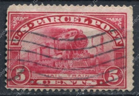 США 1913 г. SC# Q5 • 5c. • паровоз • спец. доставка • Used VF ( кат.- $3 )