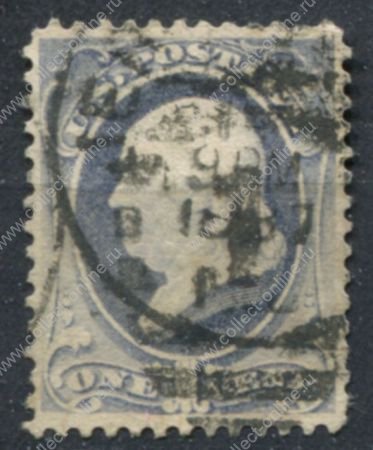 США 1881-82 гг. • SC# 206 • 1 c. • Президент Бенджамин Франклин • Used F-VF