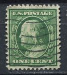 США 1910-1911 гг. • Sc# 374 • 1c. • Бенджамин Франклин • стандарт • Used F-VF