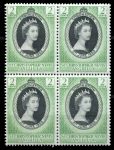Сент-Китс, Невис и Ангилья 1953 г. • Gb# 106 • 2 c. • Коронация Елизаветы II • MNH OG XF • кв.блок
