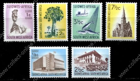 Юго-западная Африка 1966-72 гг. Gb# 202 .. 212 • ½ .. 7 ½ c. • осн. выпуск (6 марок) • MNH OG XF ( кат.- £18,75 )