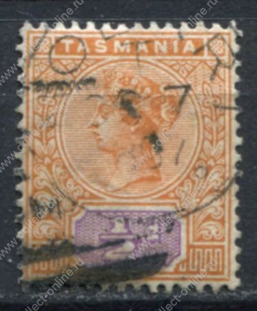 Австралия • Тасмания 1892-1899 гг. • Gb# 216 • ½ d. • Королева Виктория • стандарт • Used VF ( кат.- £1,75 )
