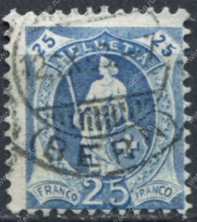 Швейцария 1882-1904 гг. SC# 94 • 25 rp. • "Швейцария" (перф. - 11,5x11) • стандарт • Used XF ( кат.- $2 )