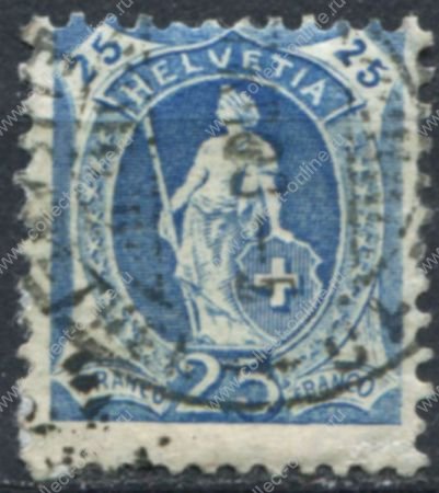 Швейцария 1882-1904 гг. SC# 94 • 25 rp. • "Швейцария" (перф. - 11,5x11) • стандарт • Used VF ( кат.- $2 )