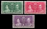 Ньюфаундленд 1937 г. Gb# 254-6 • Коронация Георга VI • королевская чета • MLH OG XF • полн. серия ( кат.- £5 )