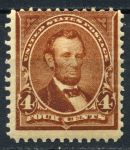 США 1897-1903 гг. • SC# 280b • 4 c. • Авраам Линкольн • стандарт • MH OG F ( кат. - $30 )