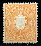 САКСОНИЯ 1863г. SC# 16 / 1/2ng. MNH OG VF