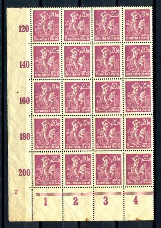 Германия 1922-1923 гг. • Mi# 241 • 20 марок • стандарт • блок 20 марок • MNH OG XF ( кат. - €14 )