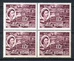 Северное Борнео 1954-1959 гг. • Gb# 378 • 10 c. • Елизавета II основной выпуск • сплав древесины • кв. блок • MNH OG VF