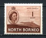 Северное Борнео 1954-1959 гг. • Gb# 372 • 1 c. • Елизавета II основной выпуск • гора Кинабалу • MNH OG VF