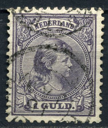 НИДЕРЛАНДЫ 1891-3гг. MI# 44 / 1 G. USED VF+