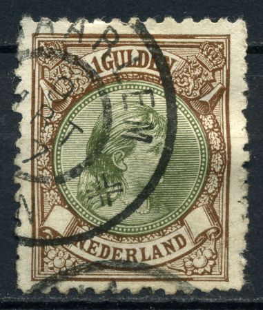 НИДЕРЛАНДЫ 1896г. MI# 47С / 1 G. USED F