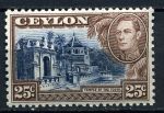 Цейлон 1938-1949 гг. • Gb# 392 • 25 c. • Георг VI • осн. выпуск. • храм зуба Будды • MH OG VF ( кат.- £5- )