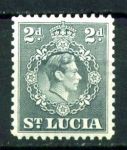 Сент-Люсия 1938-1948 гг. • Gb# 131a • 2 d. • Георг VI • перф: 12½ (выпуск 1943 г.) • стандарт • MNH OG VF