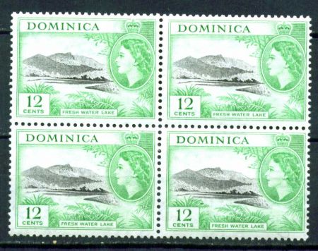 ДОМИНИКА 1954-62г. GB# 151 / 12c. MNH OG кв. блок