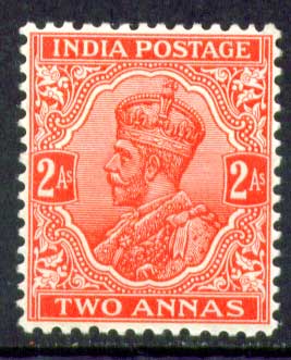 Индия 1932 - 1936 гг. • Gb# 236b • 2 a. • Георг V • основной выпуск • стандарт • MH OG VF