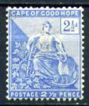 Мыс Доброй Надежды 1893-1898 гг. • Gb# 63 • 2 ½ d. • "Надежда" c лозой и бараном • MH OG VF ( кат.- £10 )