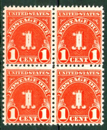 США 1931-56гг. SC# J 80 / 1c. MNH OG VF кв. блок