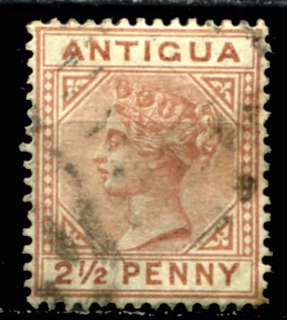 АНТИГУА 1882г. GB# 22 / 2 1/2d. USED VF