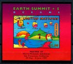 ООН • Нью-Йорк 1997 г. • SC# 708a • 5-летие саммита Планеты • MNH OG XF • блок с надп. ( кат.- $18 )