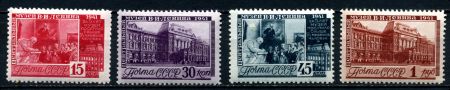 СССР 1941 г. • Сол# 808-11 • 15 коп. - 1 руб. • Центральный музей В. И. Ленина • полн. серия • MNH OG VF