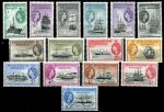 Фолклендские о-ва • Зависимые территории 1954-1962 гг. • Gb# G26-40 • ½ d. - £1  • Исследование Антарктики (корабли) • MH OG XF ( кат.- £225 )