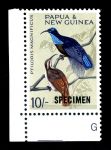 Папуа—Новая Гвинея 1964 г. • Gb# 71s • 10 sh. • осн. выпуск • птицы • образец/Specimen • MNH OG XF+ ( кат. - £100+ ) 