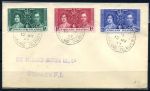 Фолклендские о-ва 1937 г. • Gb# 143-5 • ½ - 2½ d. • Коронация Георга VI • полн. серия • КПД