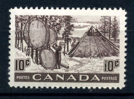 Канада 1950 г. • SC# 301 • 10 c. • Природные богатства страны(пушнина) • MNH OG VF