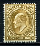 Фолклендские о-ва 1904-1912 гг. • Gb# 48 • 1 sh. Эдуард VII • стандарт • MH OG VF ( кат.- £50 )