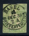 Швейцария 1855-1857 гг. • SC# 29 • 40 r. • сидящая "Швейцария" • стандарт • Used VF ( кат. - $100 )