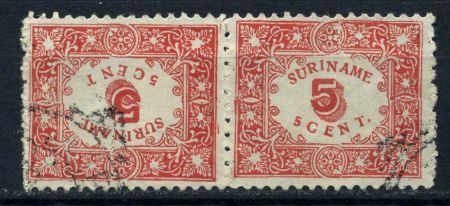 СУРИНАМ 1909г. SC# 62a / 5c. тет-беш USED VF