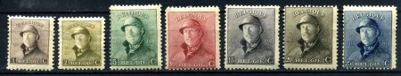 БЕЛЬГИЯ 1919г SC# 124-130 / 1c.-25c. MHH OG F-VF