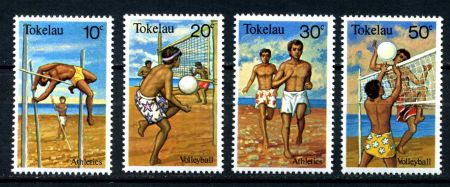 ТОКЕЛАУ 1980г. SC# 73-6 ПЛЯЖНЫЙ СПОРТ MNH OG VF / СПОРТ