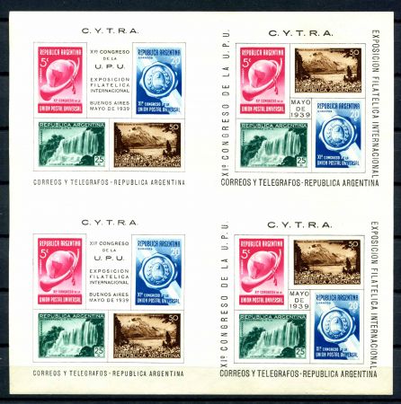 АРГЕНТИНА 1939г. SC# 468с / БЛОКИ UPU MNH OG VF / ПЕЙЗАЖИ