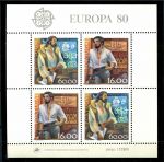 Португалия 1980 г. • Mi# Block 29(SC# 1461a) • выпуск "Европа" • MNH OG VF • блок ( кат. - $7 )