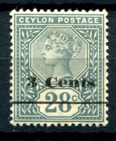 ЦЕЙЛОН 1892г. GB# 243 / 3с./28с. MH OG F-VF