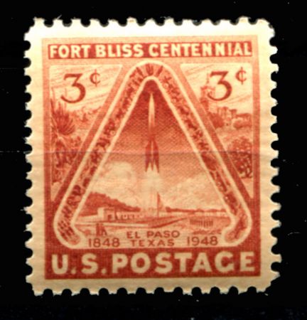 США 1948г. SC# 976 / 3c. ФОРТ БЛИСС MNH OG VF / АВИАЦИЯ