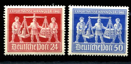 ГЕРМАНИЯ 1948г. MI# 969-70 MH OG VF